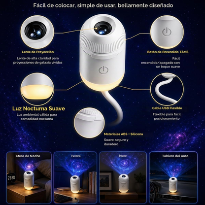 Proyector de Luz Nocturna con Diseño Estrellado