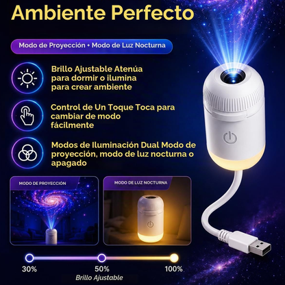 Proyector de Luz Nocturna con Diseño Estrellado